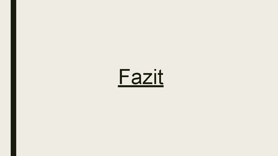 Fazit 