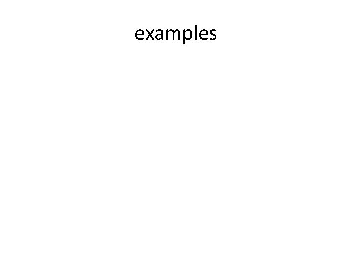 examples 