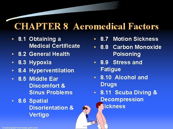 CHAPTER 8 Aeromedical Factors • 8. 1 Obtaining a Medical Certificate • 8. 2