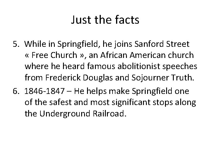 Just the facts 5. While in Springfield, he joins Sanford Street « Free Church