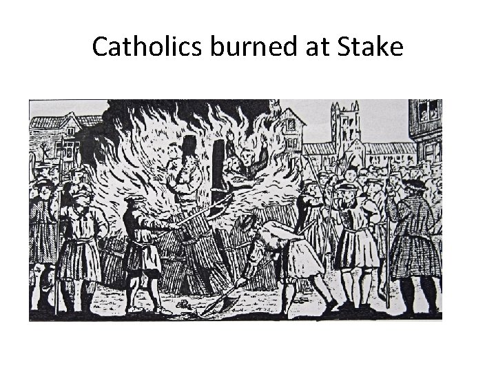 Catholics burned at Stake 