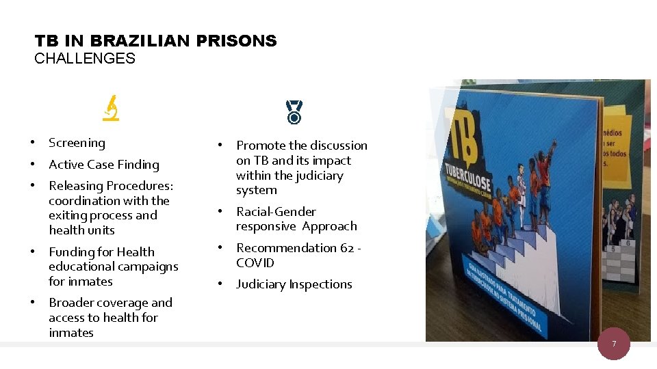 TB IN BRAZILIAN PRISONS CHALLENGES • Screening • Active Case Finding • Releasing Procedures: