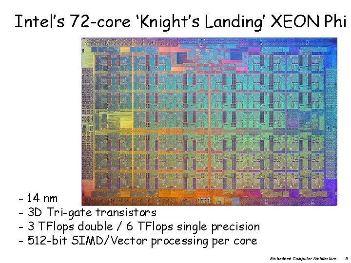 Intel’s 72 -core ‘Knight’s Landing’ XEON Phi - 14 nm - 3 D Tri-gate