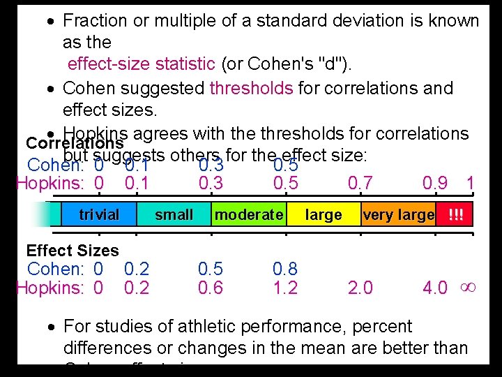 · Fraction or multiple of a standard deviation is known as the effect-size statistic · Fraction or multiple of a standard deviation is known as the effect-size statistic
