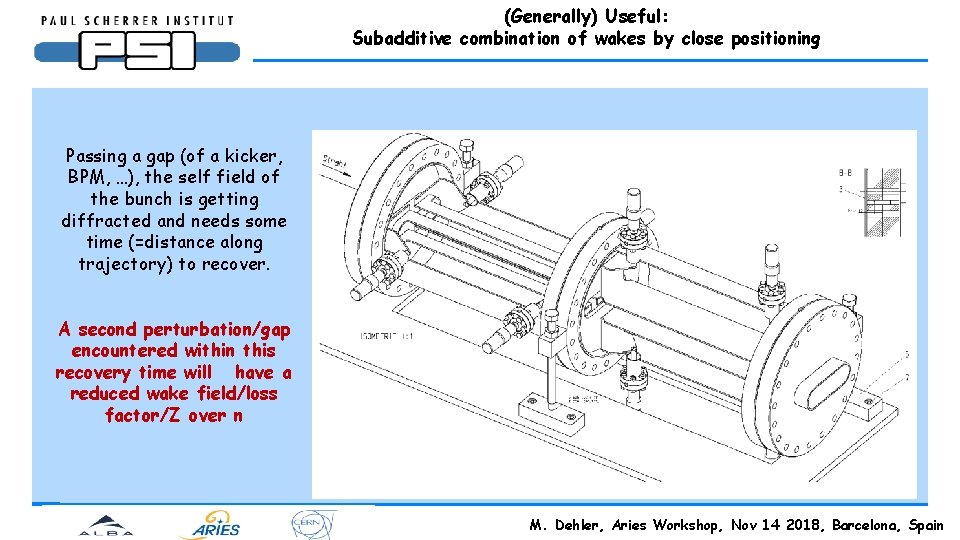 (Generally) Useful: Subadditive combination of wakes by close positioning Passing a gap (of a