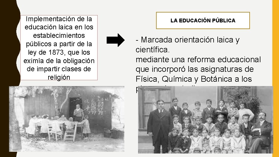Implementación de la educación laica en los establecimientos públicos a partir de la ley
