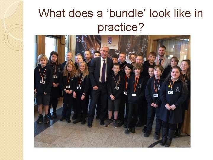 What does a ‘bundle’ look like in practice? 