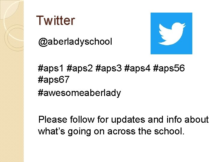 Twitter @aberladyschool #aps 1 #aps 2 #aps 3 #aps 4 #aps 56 #aps 67