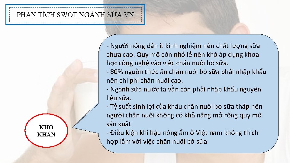 PH N TÍCH SWOT NGÀNH SỮA VN THUẬN KHÓ KHĂN LỢI - Người nông