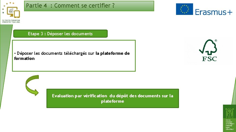 Partie 4 : Comment se certifier ? Etape 3 : Déposer les documents •
