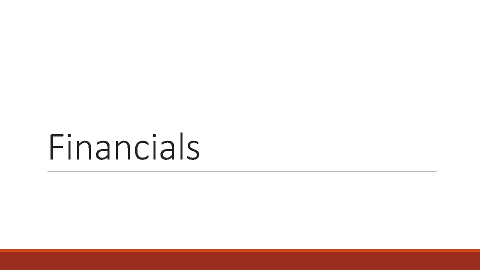 Financials 