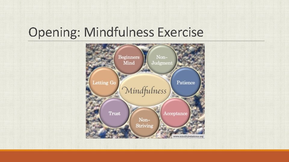 Opening: Mindfulness Exercise 