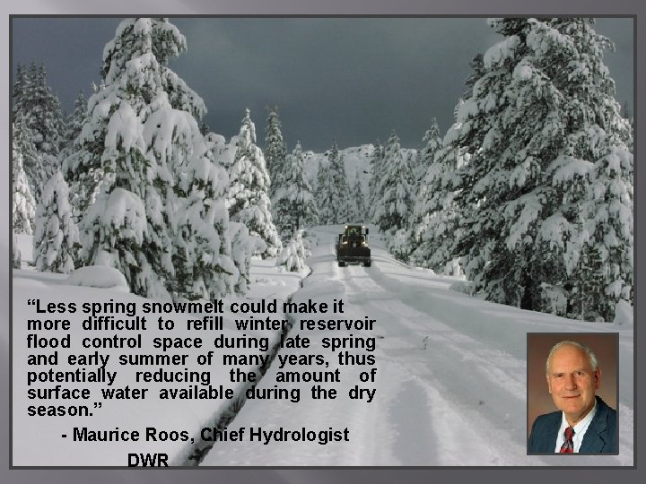 “Less spring snowmelt could make it more difficult to refill winter reservoir flood control