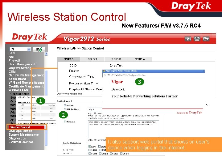 Wireless Station Control New Features/ F/W v 3. 7. 5 RC 4 3 1