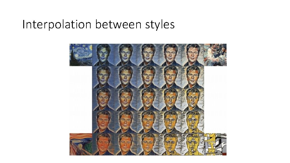 Interpolation between styles 