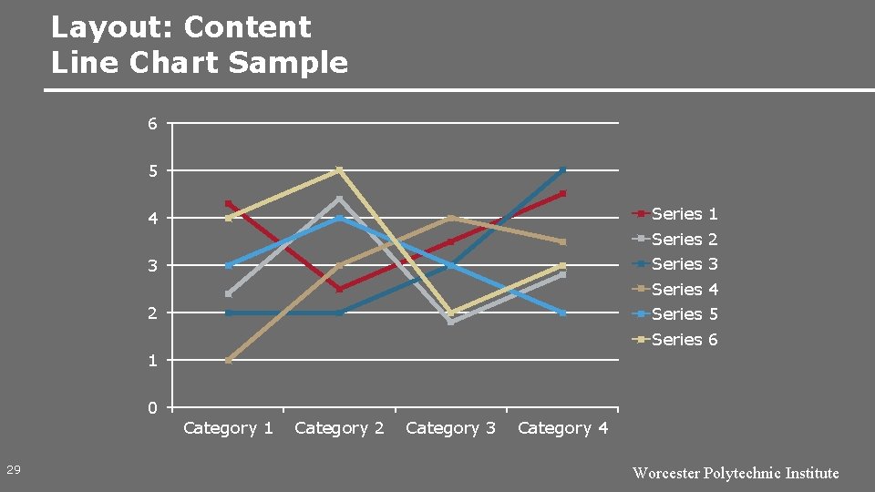 Layout: Content Line Chart Sample 6 5 Series 1 4 Series 2 Series 3