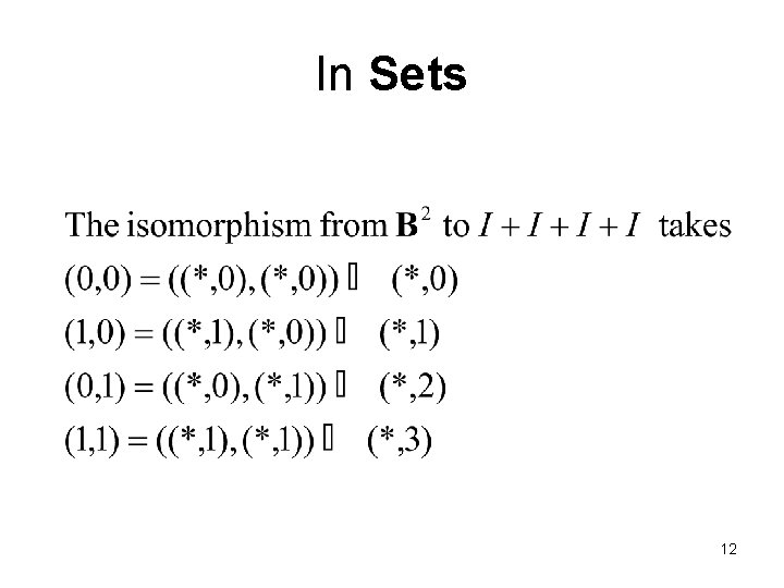 In Sets 12 