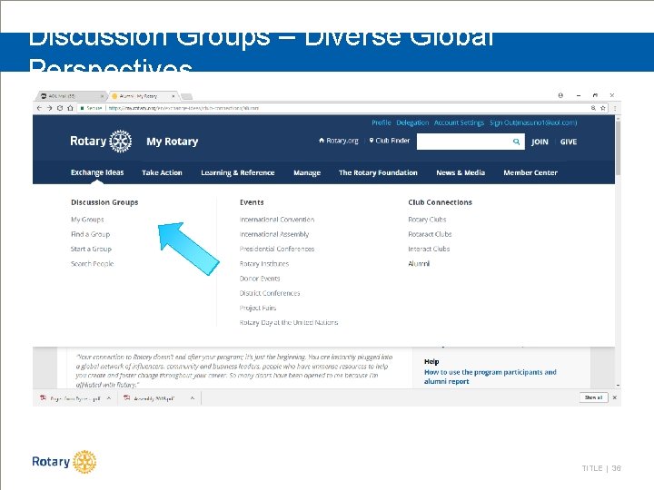 Discussion Groups – Diverse Global Perspectives TITLE | 36 