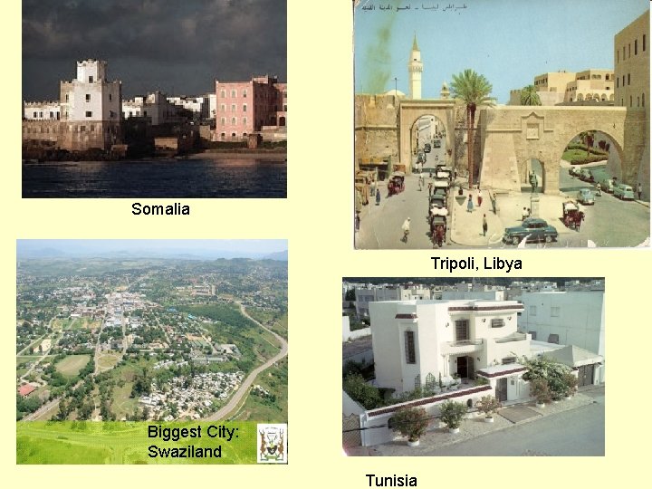 Somalia Tripoli, Libya Biggest City: Swaziland Tunisia 