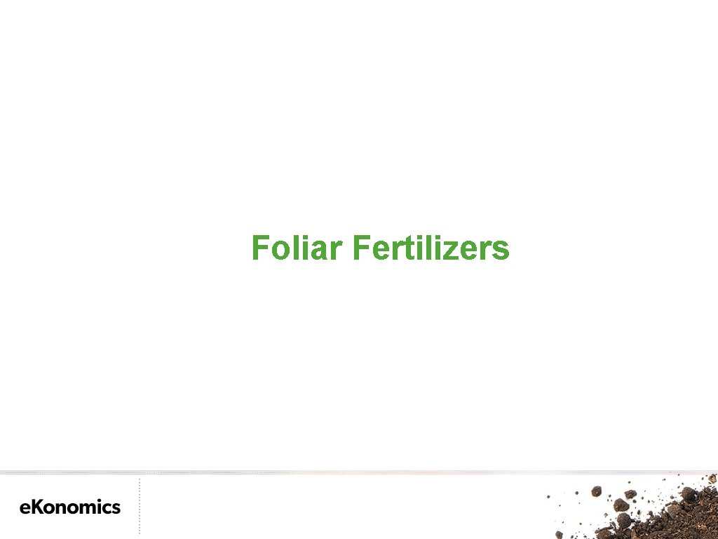 Foliar Fertilizers 