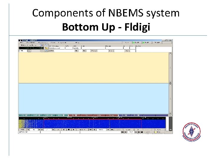 Components of NBEMS system Bottom Up - Fldigi 