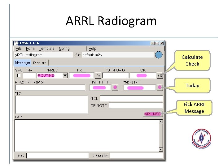 ARRL Radiogram Calculate Check Today Pick ARRL Message 