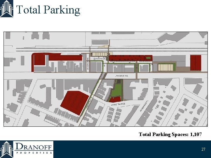 Total Parking Spaces: 1, 107 27 