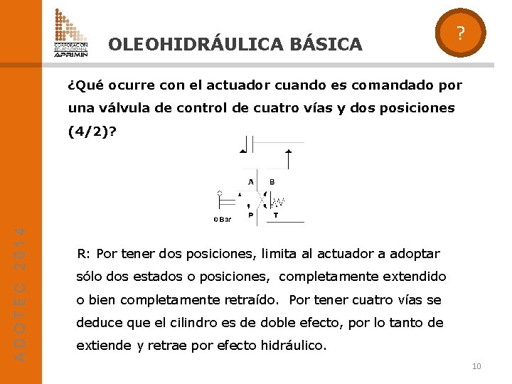 OLEOHIDRÁULICA BÁSICA ? ¿Qué ocurre con el actuador cuando es comandado por una válvula