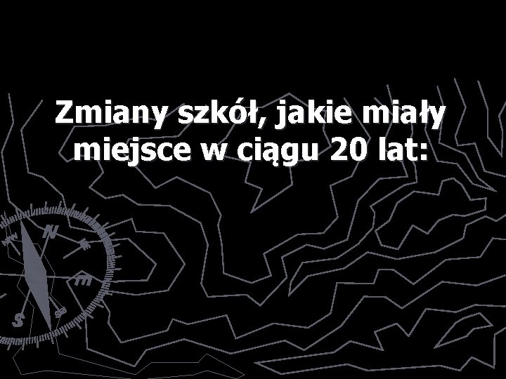 Zmiany szkół, jakie miały miejsce w ciągu 20 lat: 