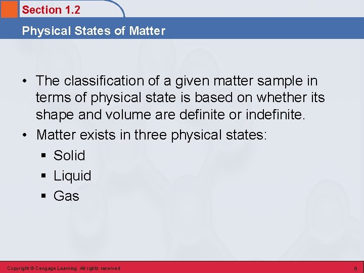 Chapter 1 Basic Concepts About Matter Chapter 1