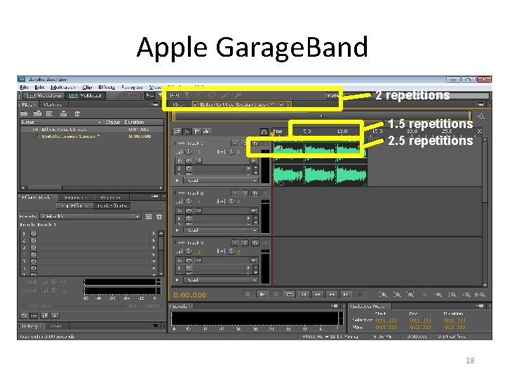 Apple Garage. Band 2 repetitions 1. 5 repetitions 2. 5 repetitions 18 