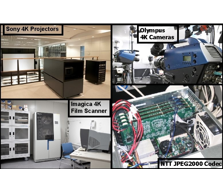 Cine. Grid Node at Keio University/DMC, Tokyo Sony 4 K Projectors Olympus 4 K