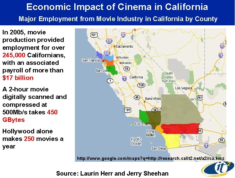 Economic Impact of Cinema in California Major Employment from Movie Industry in California by