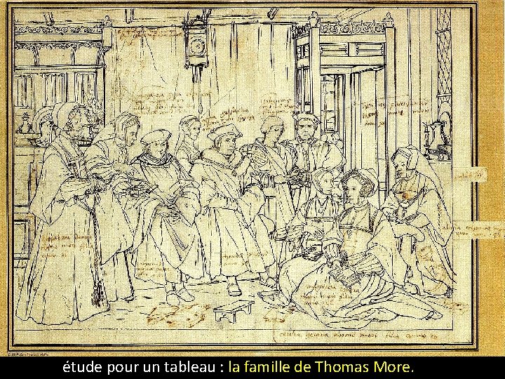 étude pour un tableau : la famille de Thomas More. 