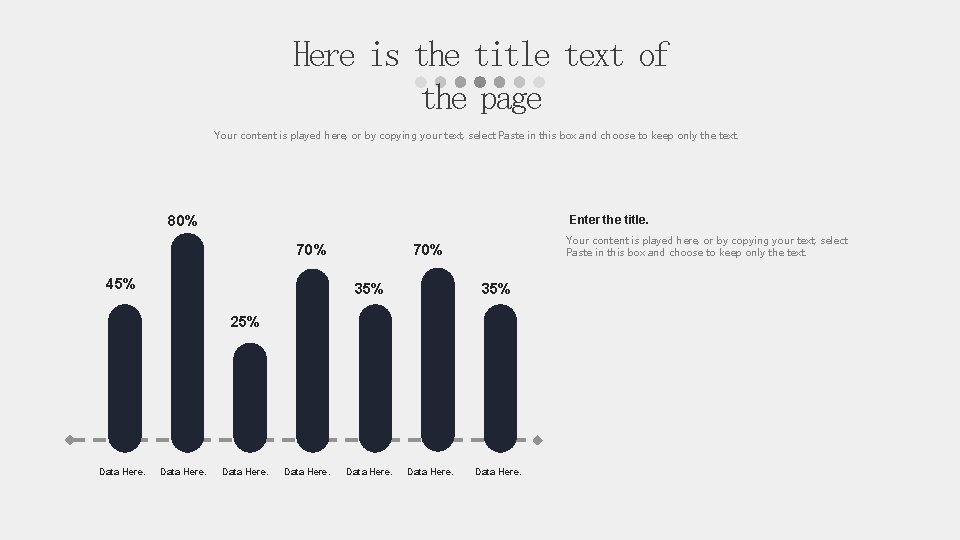 Here is the title text of the page Your content is played here, or