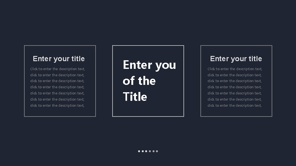 Enter your title Click to enter the description text, click to enter the description