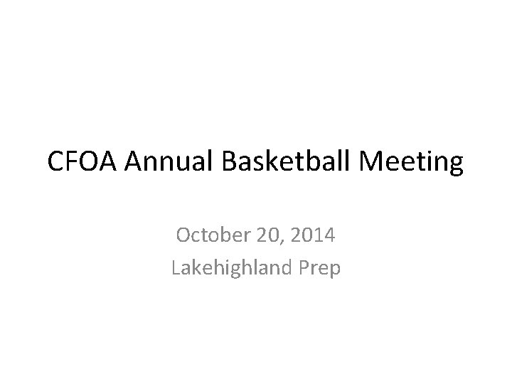 cfoa basketball