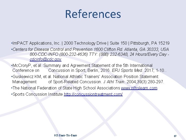 References • Im. PACT Applications, Inc. | 2000 Technology Drive | Suite 150 |