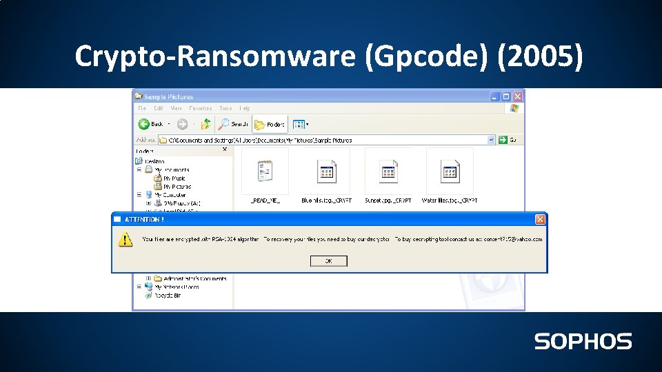 Crypto-Ransomware (Gpcode) (2005) 