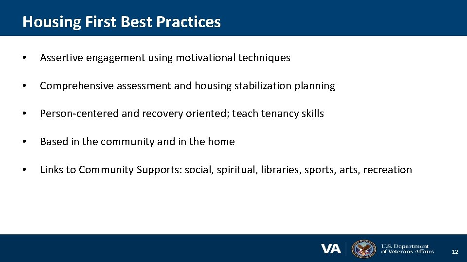 Housing First 101 Is it housing only Objectives