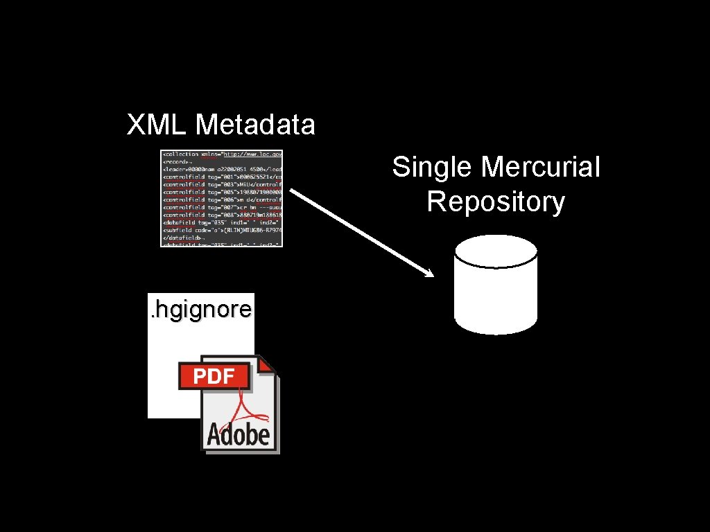 XML Metadata Single Mercurial Repository . hgignore 