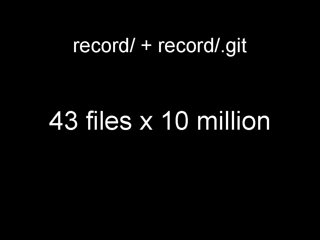 record/ + record/. git 43 files x 10 million 