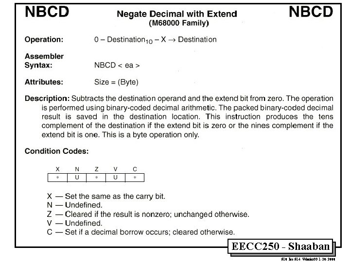 EECC 250 - Shaaban #10 lec #14 Winter 99 1 -20 -2000 