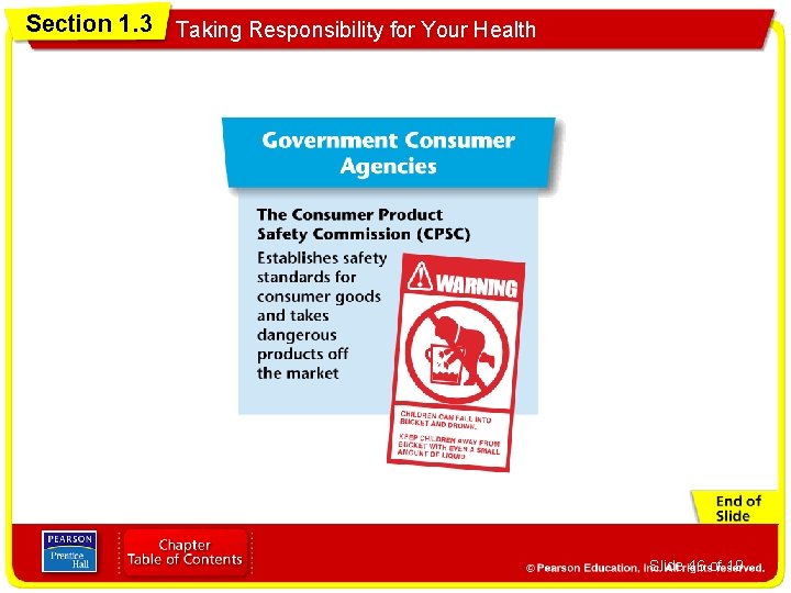 Section 1. 3 Taking Responsibility for Your Health Slide 46 of 19 