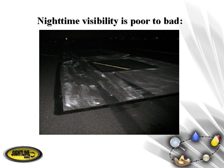 Nighttime visibility is poor to bad: 