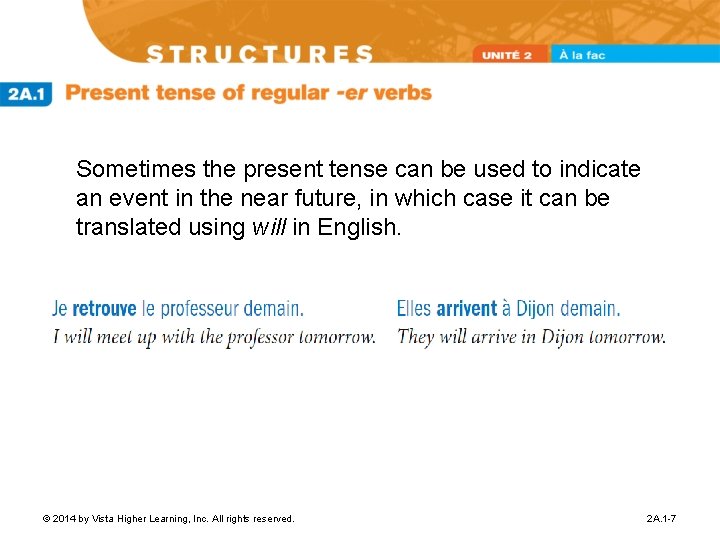 Sometimes the present tense can be used to indicate an event in the near