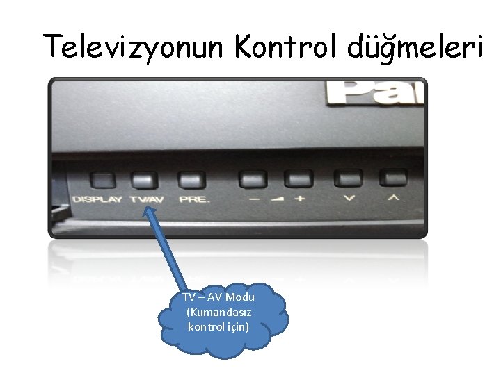 Televizyonun Kontrol düğmeleri TV – AV Modu (Kumandasız kontrol için) 
