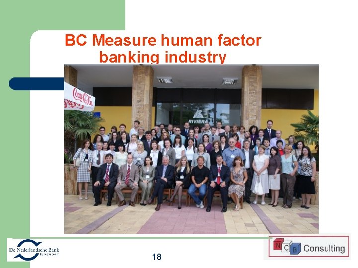BC Measure human factor banking industry 18 