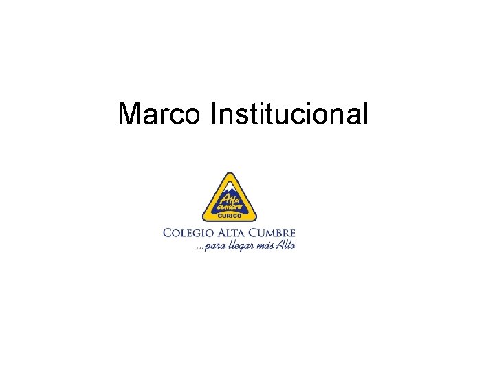 Marco Institucional 