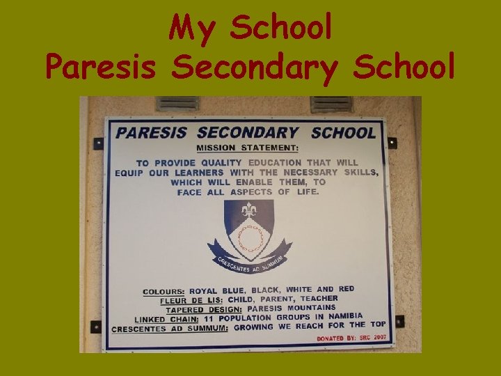My School Paresis Secondary School 